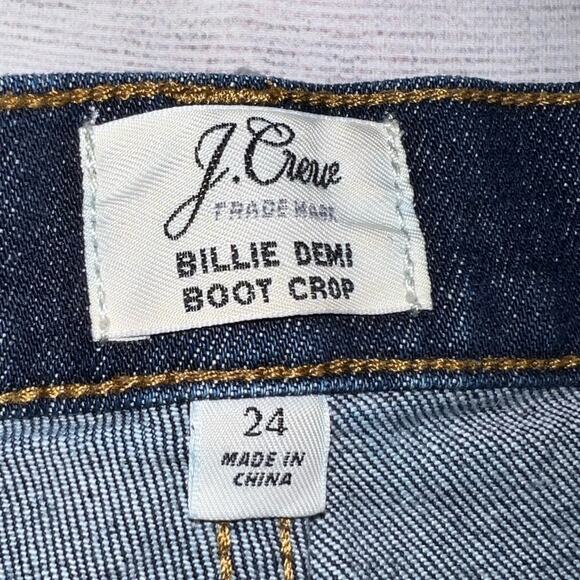 J. Crew Women's Billie Demi Boot Crop Jeans with Raw Hem and Stretch Size 24 - Picture 6 of 9